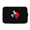 Eroded Texas Map With Flag Laptop sleeve