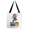run, mario run Tote Bags