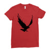 black raven with red eye Ladies Fitted T-Shirt