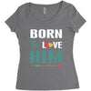 Born To Love Him (Born To Love Her &ndash; Born To Love Him Couples Design Women's Triblend Scoop T-shirt