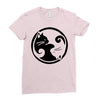 yinyang cats Ladies Fitted T-Shirt