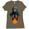 space skull Ladies Fitted T-Shirt