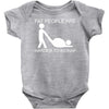 fat people are harder to kidnap funny Baby Onesie