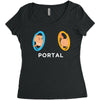 Portal Cat Women's Triblend Scoop T-shirt