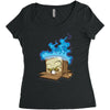 sticker box Women's Triblend Scoop T-shirt