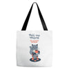tell me more Tote Bags