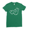 rude hands, ideal gift or birthday present. Ladies Fitted T-Shirt