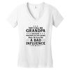 They Call Me Grandpa Because Partner in the Crime Makes Me Sound Like Women's V-Neck T-Shirt