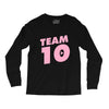 team 10 light pink Long Sleeve Shirts