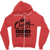 Queens Are Born In September Zipper Hoodie
