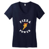 Pizza Power Women's V-Neck T-Shirt