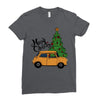 merry christmas car Ladies Fitted T-Shirt