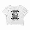 Super Cool Poppy Of A Freaking Awesome Granddaughter Crop Top