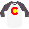 colorado flag 3/4 Sleeve Shirt