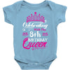 Celebrating With the 8th Birthday Queen Baby Onesie
