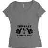 This Baby is Almost Out Women's Triblend Scoop T-shirt