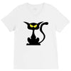 black cat V-Neck Tee