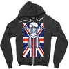british biker Zipper Hoodie
