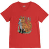 polygon fox graphic V-Neck Tee