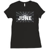 legends are born in june Ladies Fitted T-Shirt