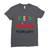 legends are born february Ladies Fitted T-Shirt