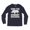 save the chubby unicorns Long Sleeve Shirts
