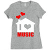 i love house music Ladies Fitted T-Shirt
