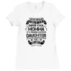 Super Cool Momma Of A Freaking Awesome Daughter Ladies Fitted T-Shirt
