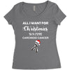 all i want for christmas is a cure carcinoid cancer Women's Triblend Scoop T-shirt
