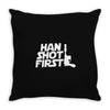 popular han shot first Throw Pillow