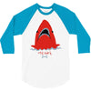red blue shark 3/4 Sleeve Shirt