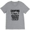Camping Where Friends And Marshmallow Get Toasted At The Same Time V-Neck Tee