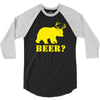 beer t shirt bear plus deer funny tee drinking college humor party shi 3/4 Sleeve Shirt