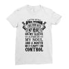 I Am An April Woman Ladies Fitted T-Shirt