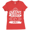 Queens Are Born In May Ladies Fitted T-Shirt