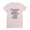 talk to myself Ladies Fitted T-Shirt
