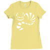 cheshire cat alice in wonderland funny Ladies Fitted T-Shirt
