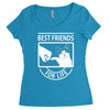 cat best friends for life Women's Triblend Scoop T-shirt