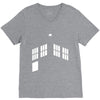 blue boxes V-Neck Tee