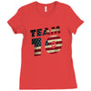 team 10 american flag Ladies Fitted T-Shirt