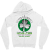silver shamrock Zipper Hoodie