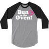 Bun in the Oven with Heart Baby Girl 3/4 Sleeve Shirt
