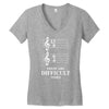 13/8 6/4 These Are Difficult Times Women's V-Neck T-Shirt