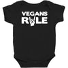 vegans rule Baby Bodysuit
