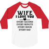 I Love you Wife 3/4 Sleeve Shirt