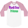 mardi gras princess 3/4 Sleeve Shirt
