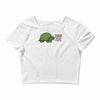 normal ass turtle Crop Top