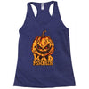 mad halloween pumpkin Racerback Tank