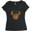 Minnie Mouse Leopard Women's Triblend Scoop T-shirt