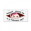 February Peeking Out Asian Baby Girl License Plate